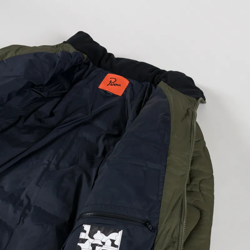By Parra Boring Village Puffer Jacket Green-4