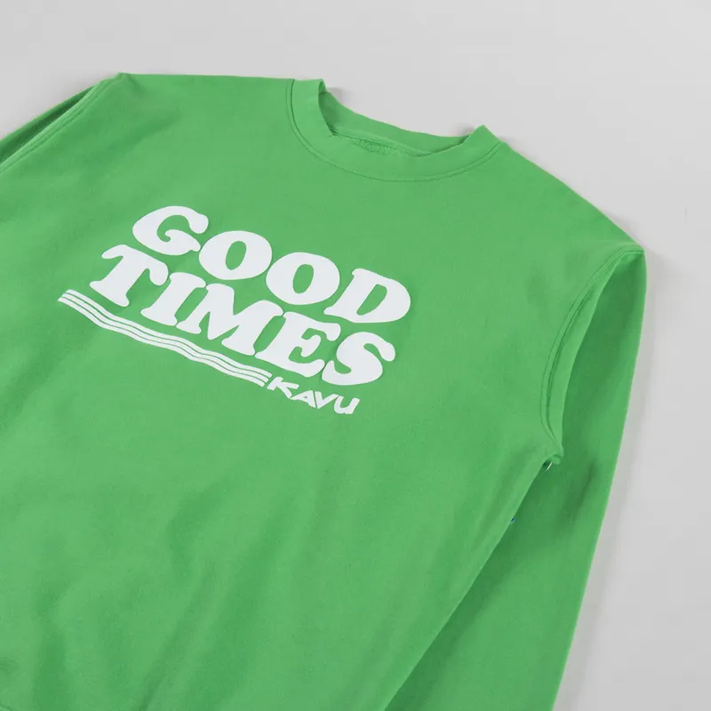 Kavu Core Crew Sweatshirt Retro Green-2