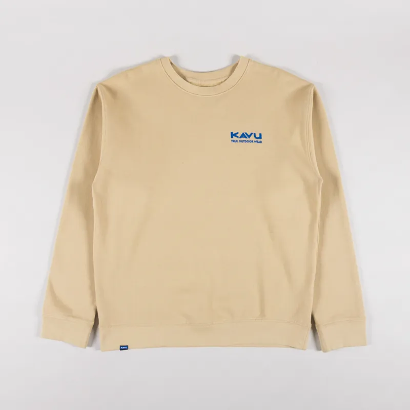 Kavu Core Crew Sweatshirt Classic Beige-1