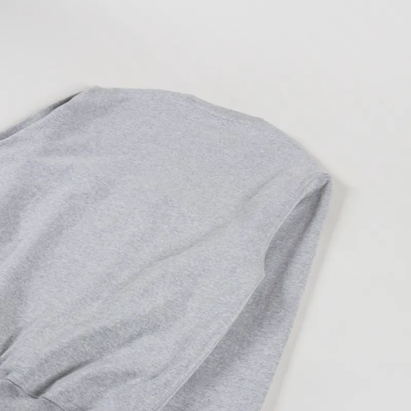 By Parra Rounded PAR Crewneck Sweatshirt Heather Grey-3