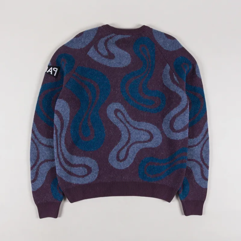 By Parra Stupid Lava Lamp Knitted Pullover Dark Mahogany-1