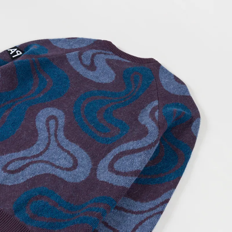 By Parra Stupid Lava Lamp Knitted Pullover Dark Mahogany-3
