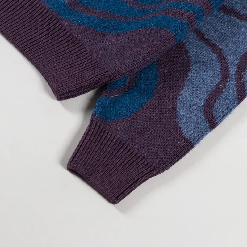 By Parra Stupid Lava Lamp Knitted Pullover Dark Mahogany-6