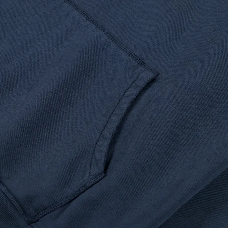 By Parra Oval Logo Hooded Sweatshirt Washed Blue-5