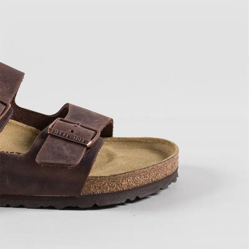 Birkenstock Arizona Oiled Leather Regular Fit Sandals Habana-5