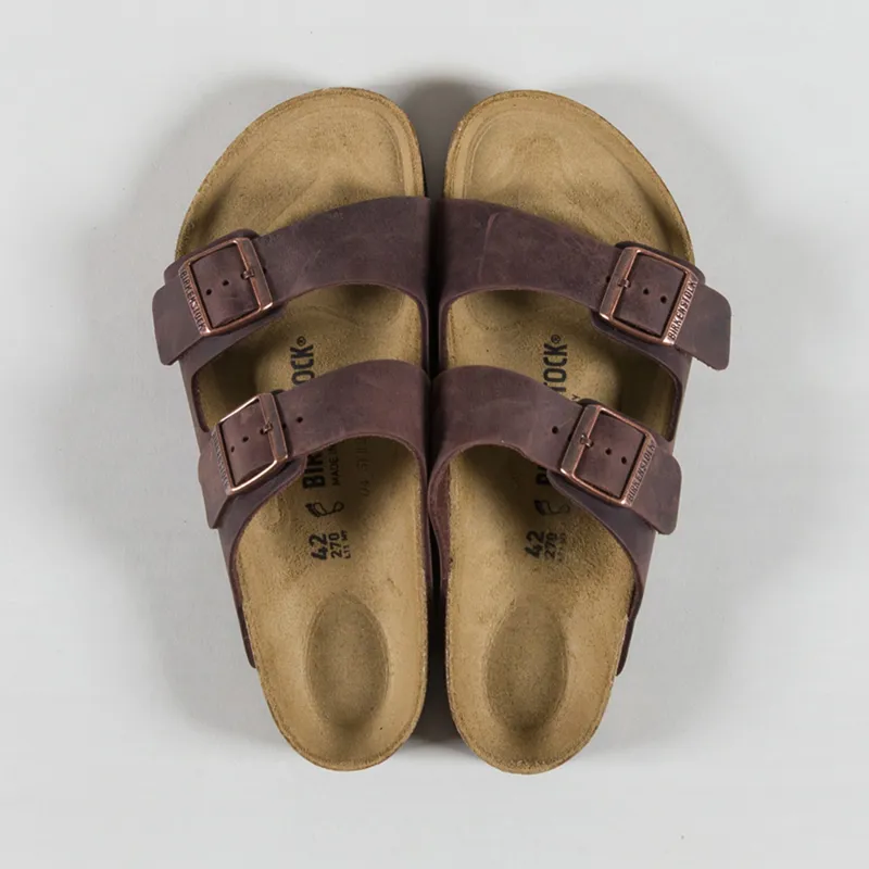 Birkenstock Arizona Oiled Leather Regular Fit Sandals Habana-6