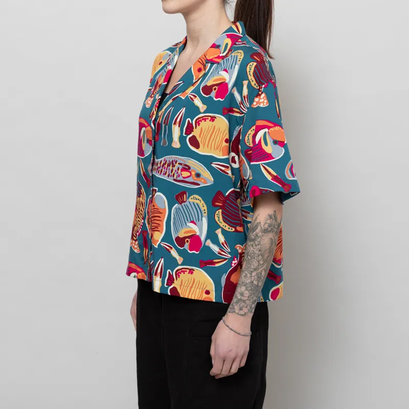 Patagonia Womens Tidal Threads Shirt Wrasse Wetland Blue-1