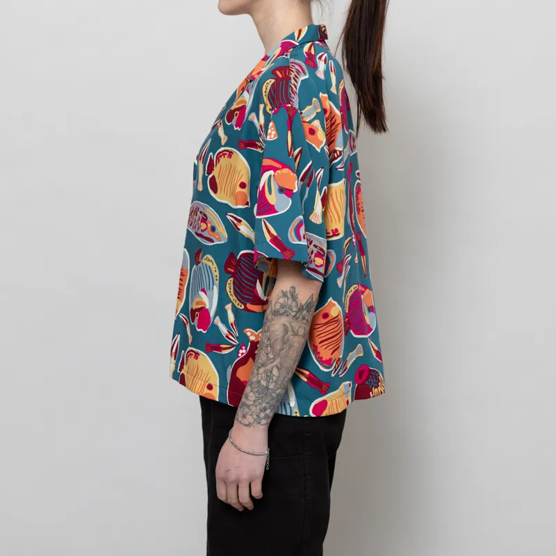 Patagonia Womens Tidal Threads Shirt Wrasse Wetland Blue-2