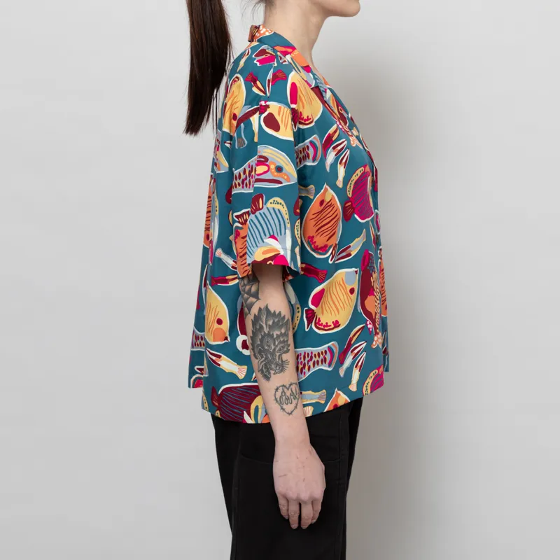 Patagonia Womens Tidal Threads Shirt Wrasse Wetland Blue-4