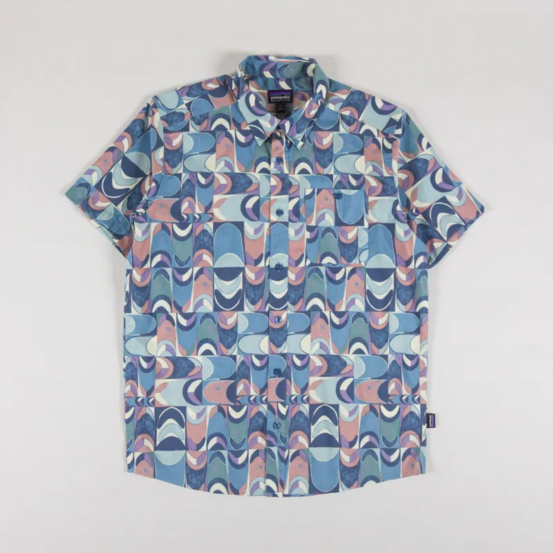Patagonia Go To Shirt Swallowtail Geo Still Blue