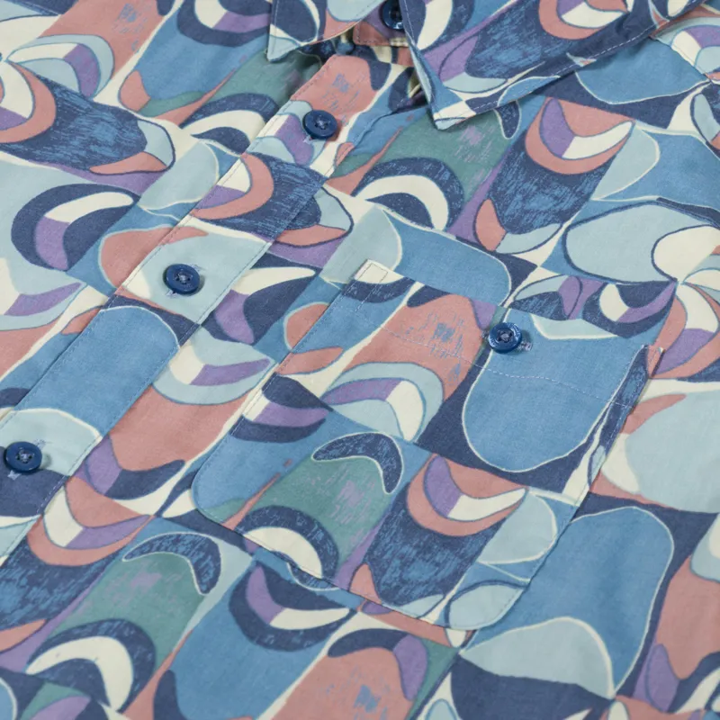 Patagonia Go To Shirt Swallowtail Geo Still Blue-3