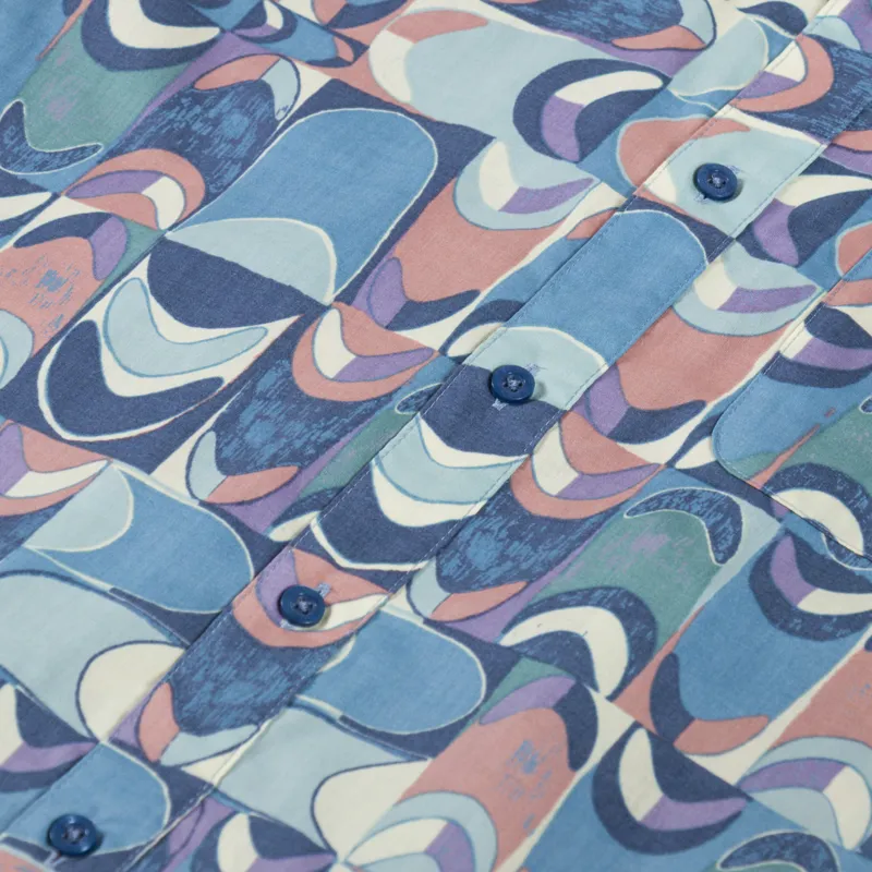 Patagonia Go To Shirt Swallowtail Geo Still Blue-4