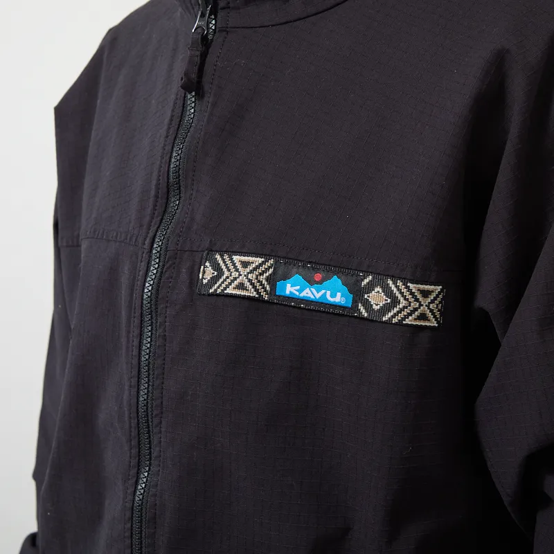 Kavu Full Zip Ripstop Throwshirt Black-4