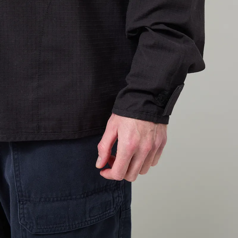 Kavu Full Zip Ripstop Throwshirt Black-5