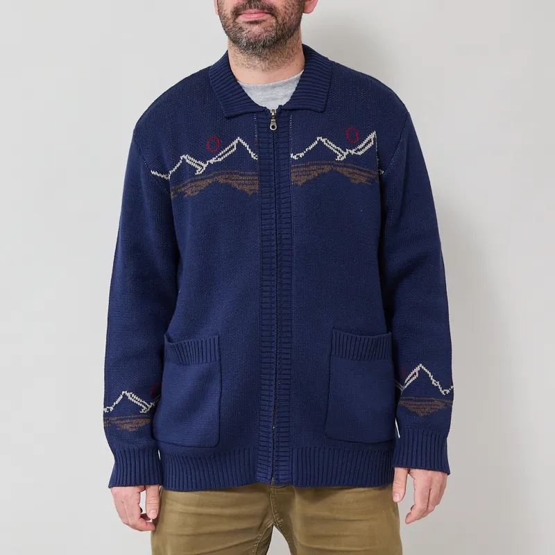 Kavu Jeffery Cardigan Navy-2