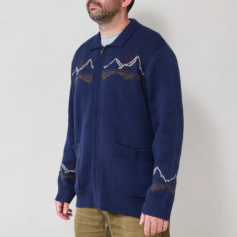 Kavu Jeffery Cardigan Navy-1
