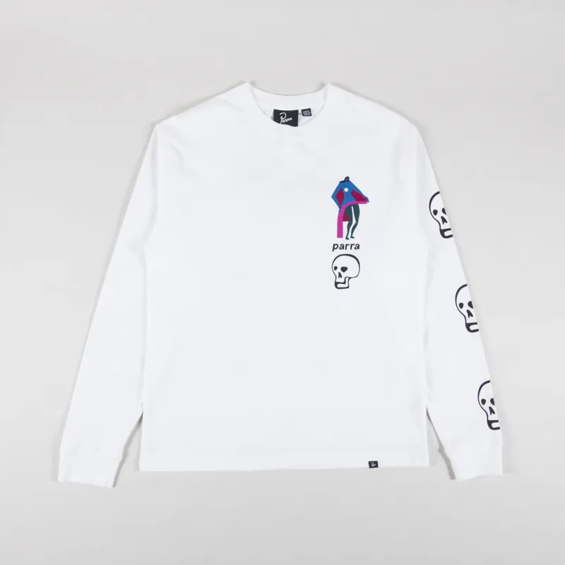 By Parra Lowering The Bar Long Sleeve T Shirt White-1