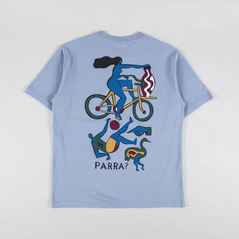 By Parra Vase Delivery T Shirt Light Blue