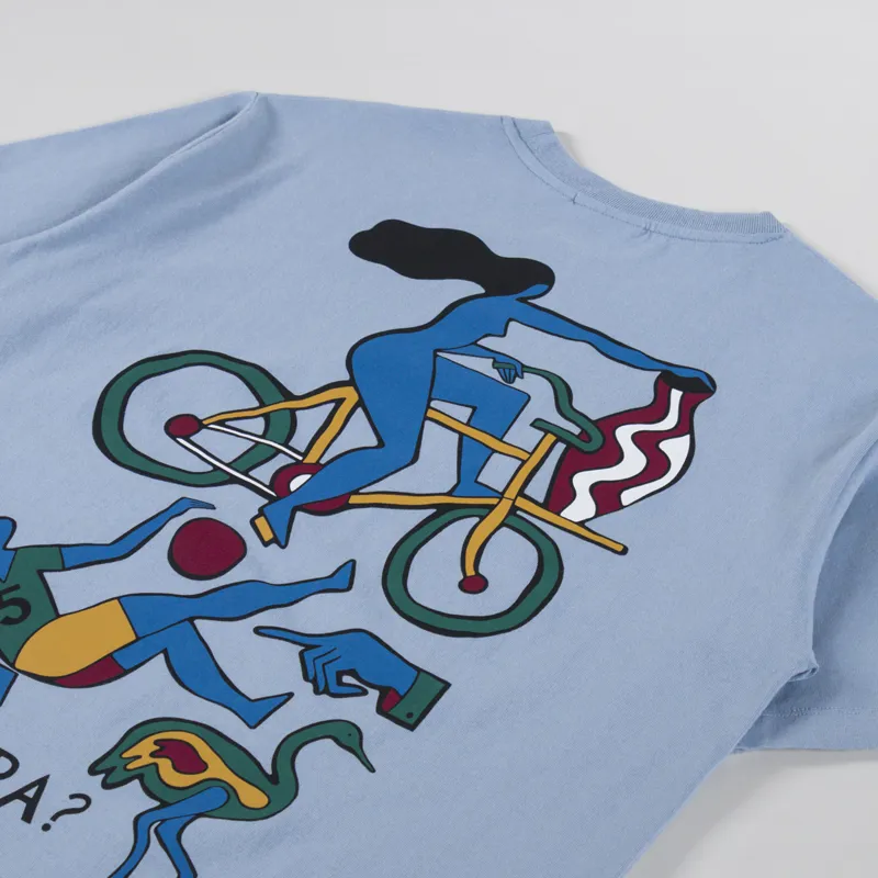 By Parra Vase Delivery T Shirt Light Blue-2