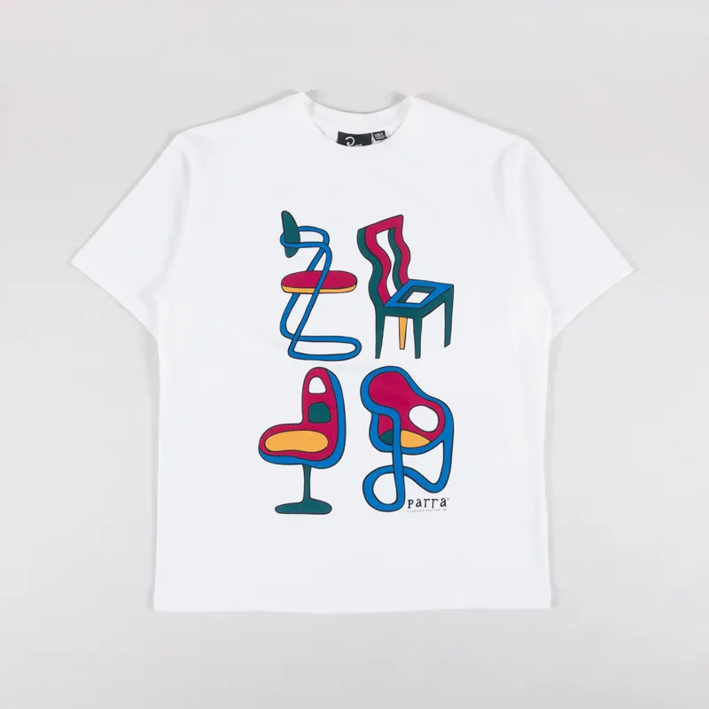 By Parra Unreasonable Chairs T Shirt White