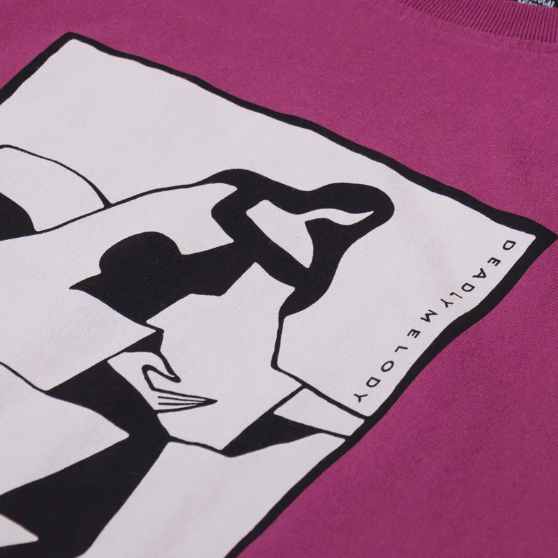 By Parra The Confession T Shirt Washed Magenta-2