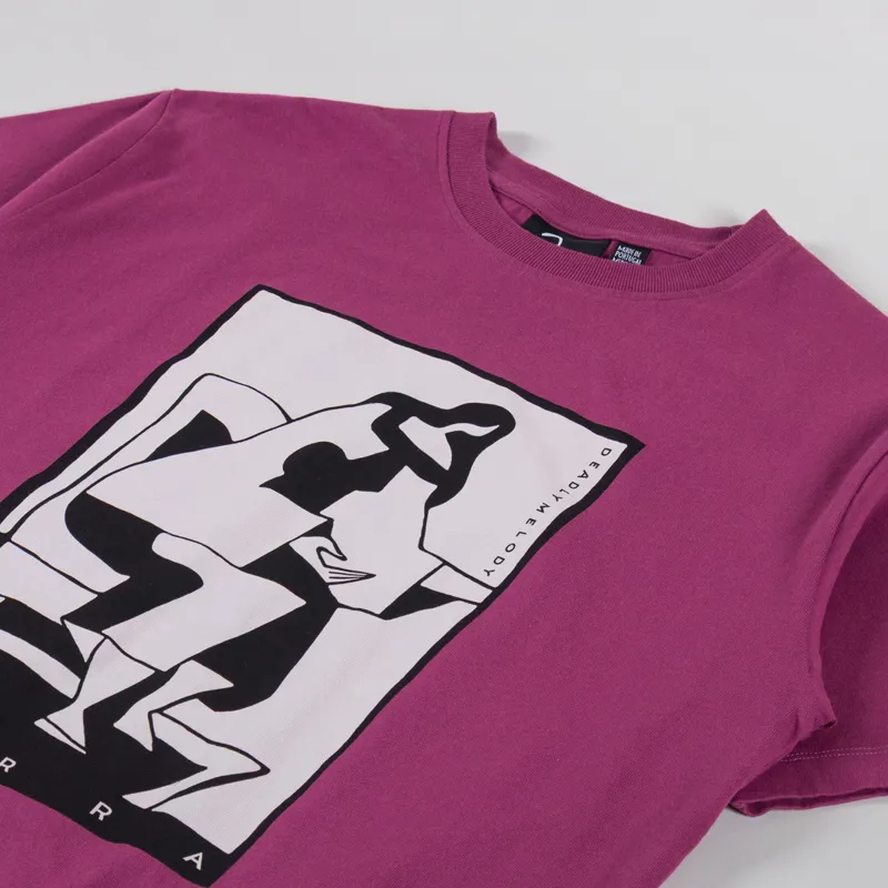 By Parra The Confession T Shirt Washed Magenta-1