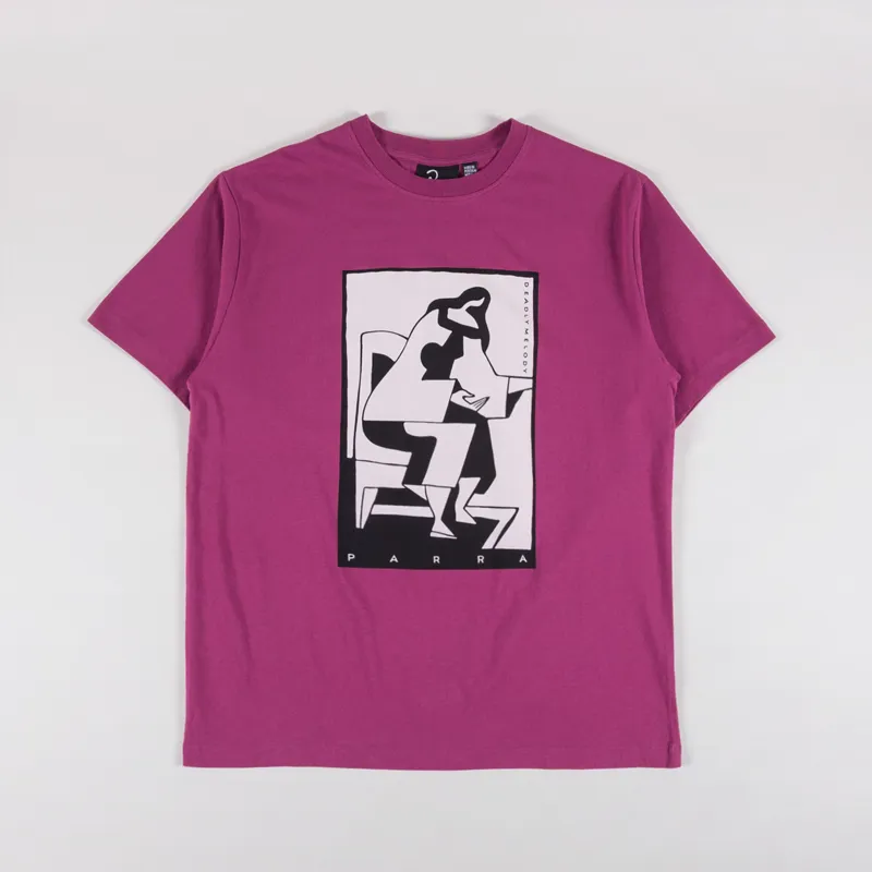 By Parra The Confession T Shirt Washed Magenta