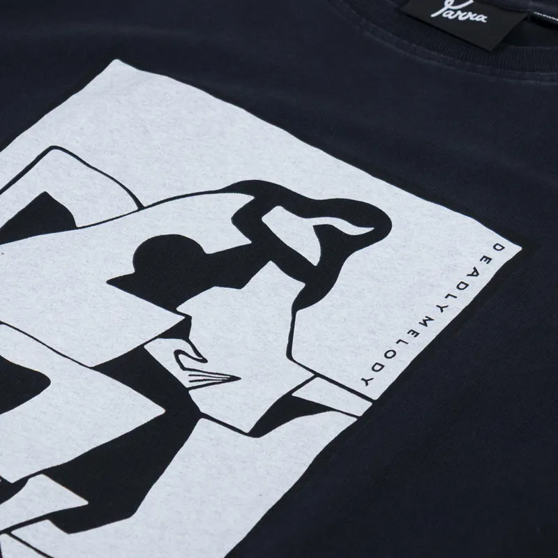 By Parra The Confession T Shirt Washed Black-2