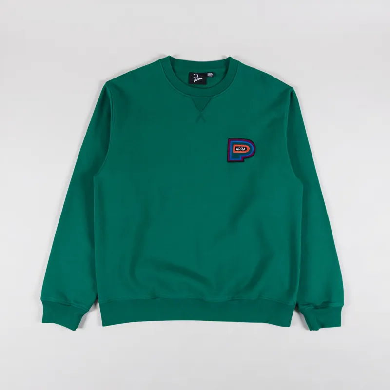 By Parra Repeat Pea Crewneck Sweatshirt Green