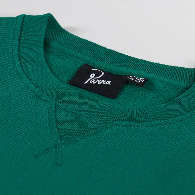 By Parra Repeat Pea Crewneck Sweatshirt Green-4