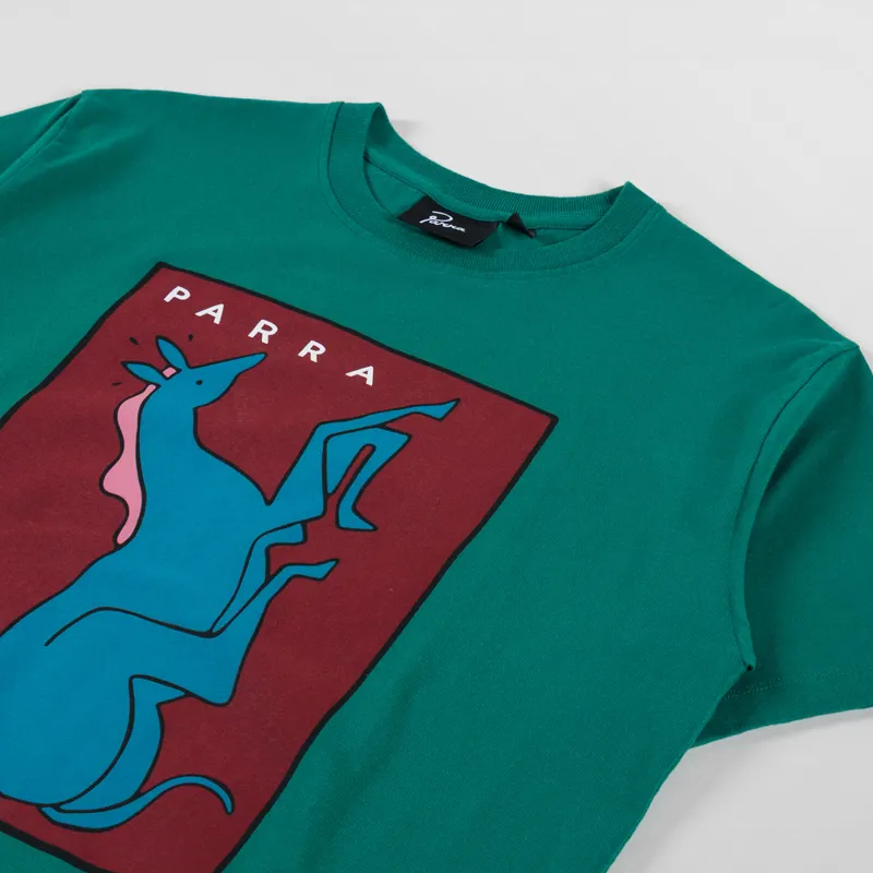 By Parra Mens Graphic Printed Vertical Horse T Shirt Tee Green