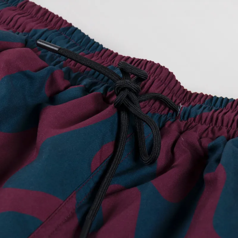 By Parra Splashed Swim Shorts Burgundy-5
