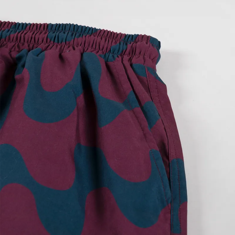 By Parra Splashed Swim Shorts Burgundy-6