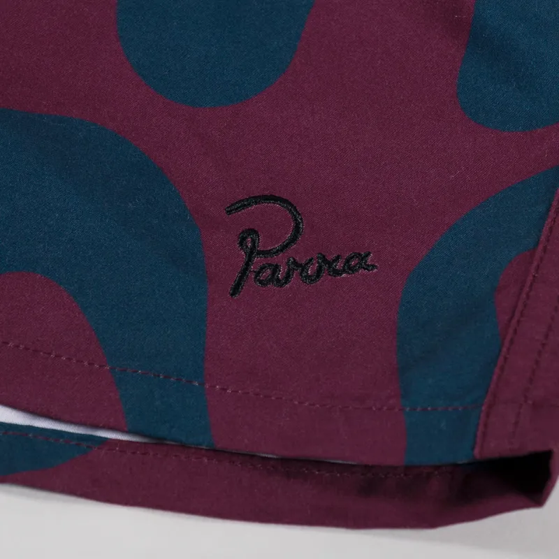 By Parra Splashed Swim Shorts Burgundy-7