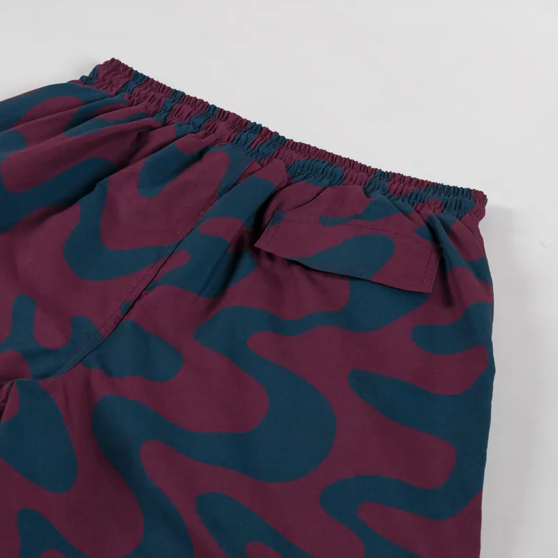 By Parra Splashed Swim Shorts Burgundy-3