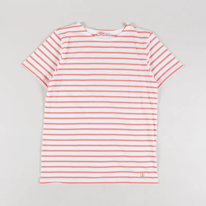 Armor Lux Mariniere Heritage T Shirt Milk Coral