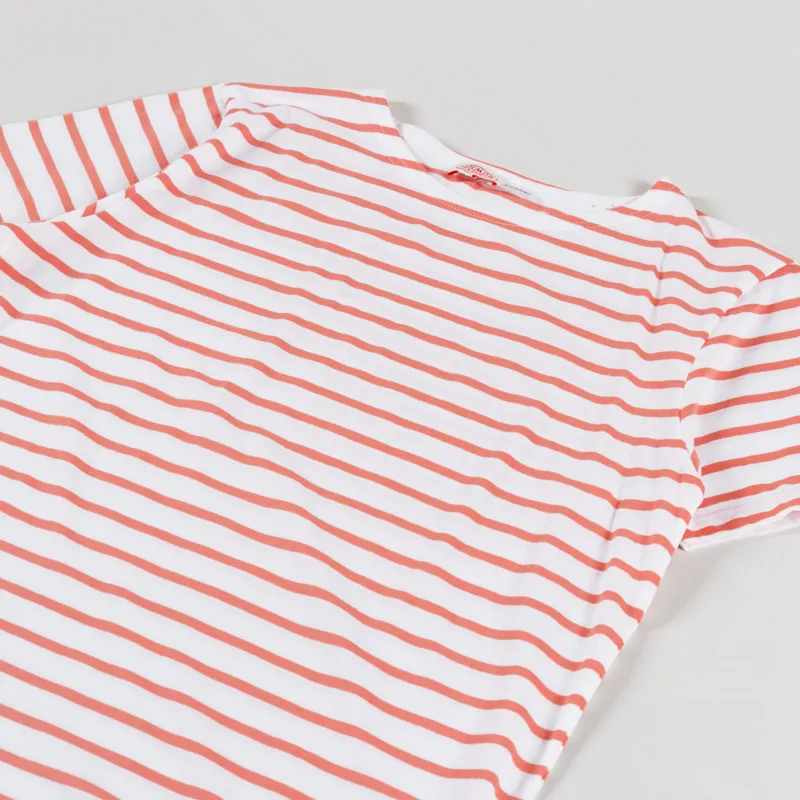 Armor Lux Mariniere Heritage T Shirt Milk Coral-1