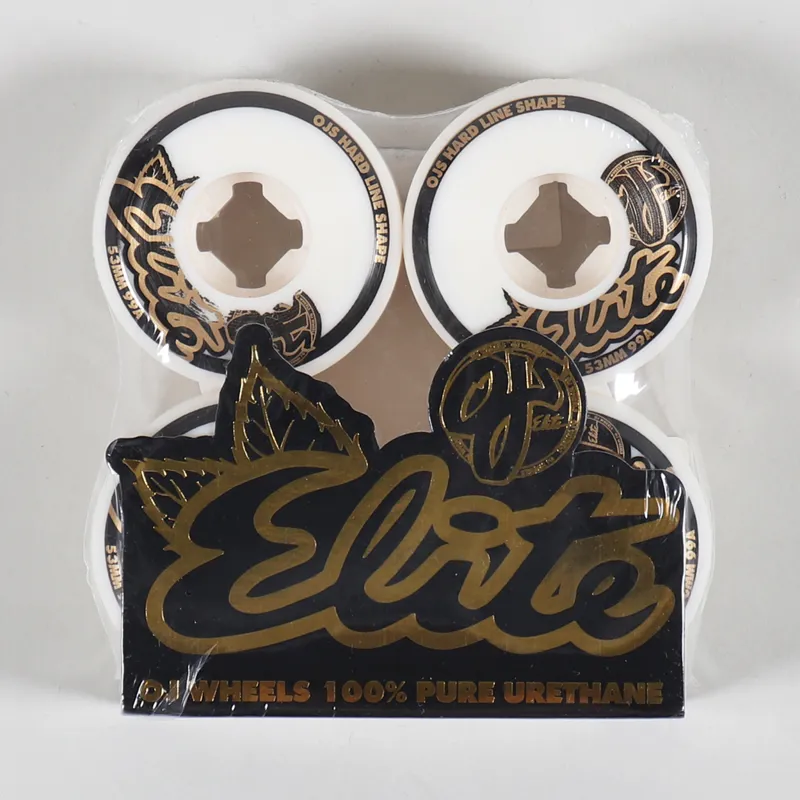 OJ Wheels Elites HardLine Wheels 99a White 53mm