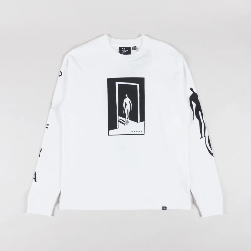 By Parra The Hotel Long Sleeve T Shirt White-1