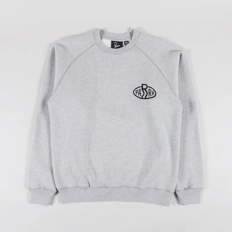 By Parra Legs Logo Crewneck Sweatshirt Heather Grey-1