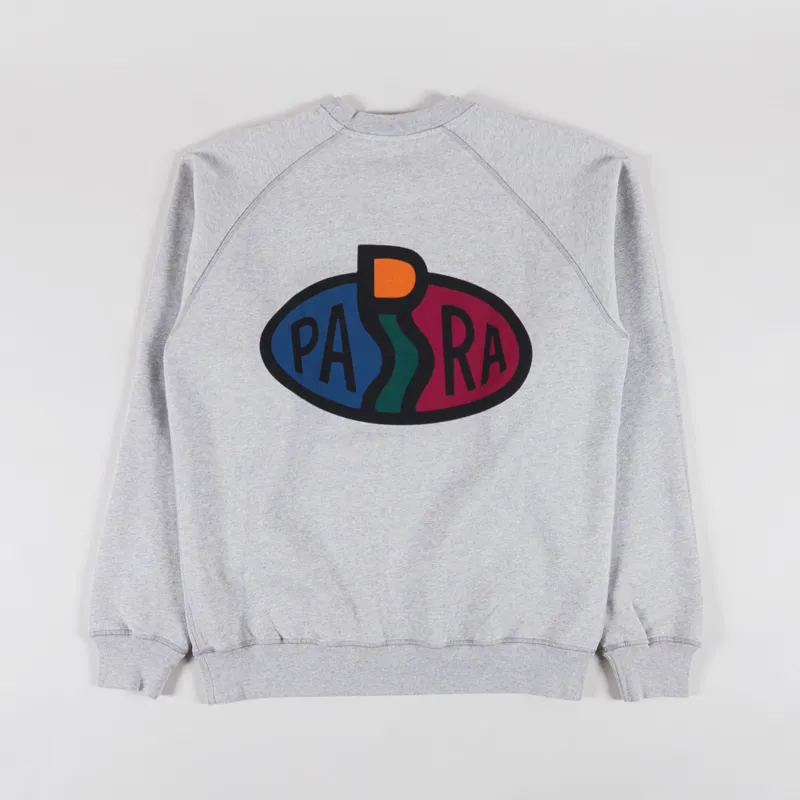 By Parra Legs Logo Crewneck Sweatshirt Heather Grey