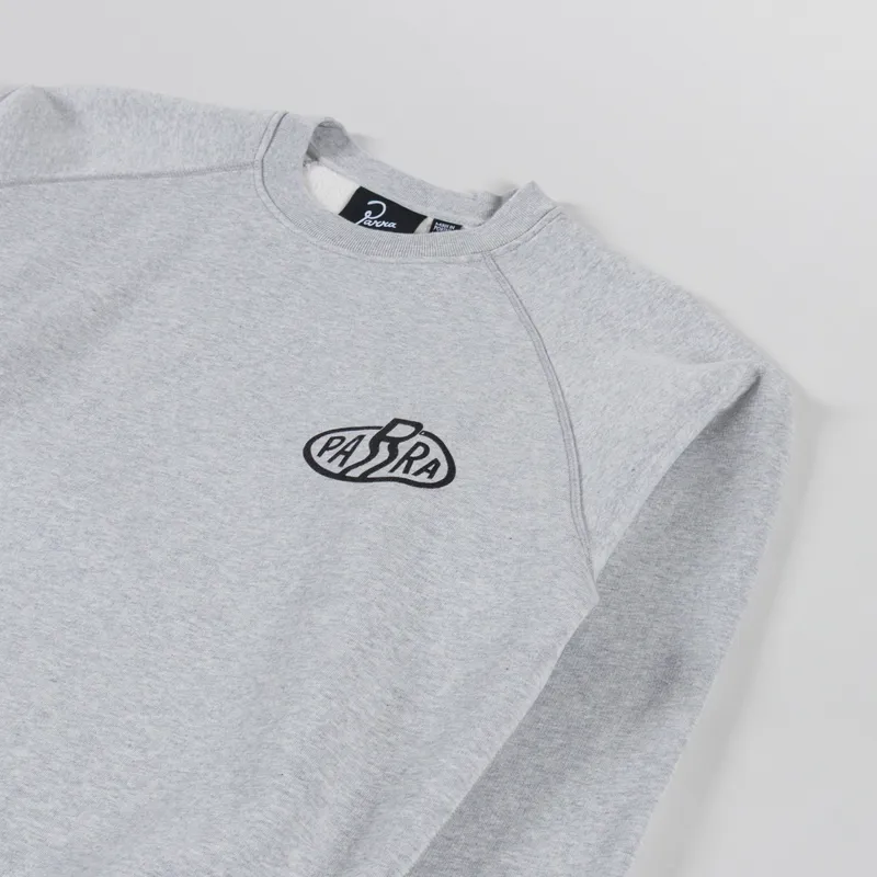 By Parra Legs Logo Crewneck Sweatshirt Heather Grey-3
