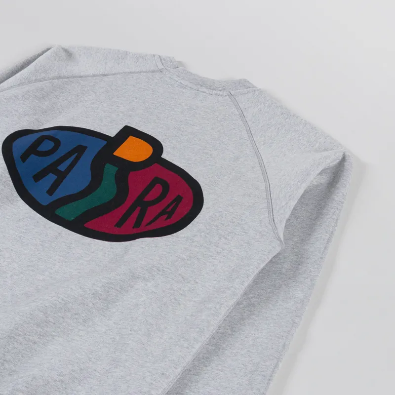 By Parra Legs Logo Crewneck Sweatshirt Heather Grey-2