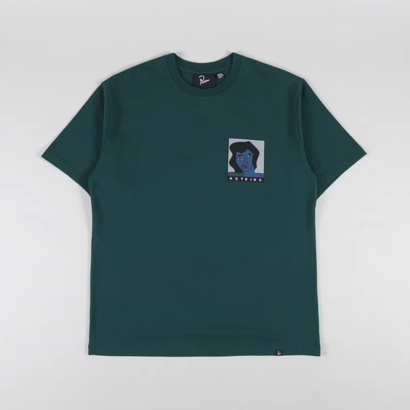 By Parra Nothing Please T Shirt Pine Green-1