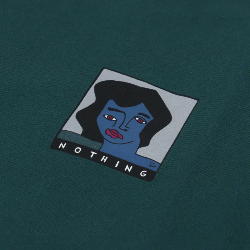 By Parra Nothing Please T Shirt Pine Green-5