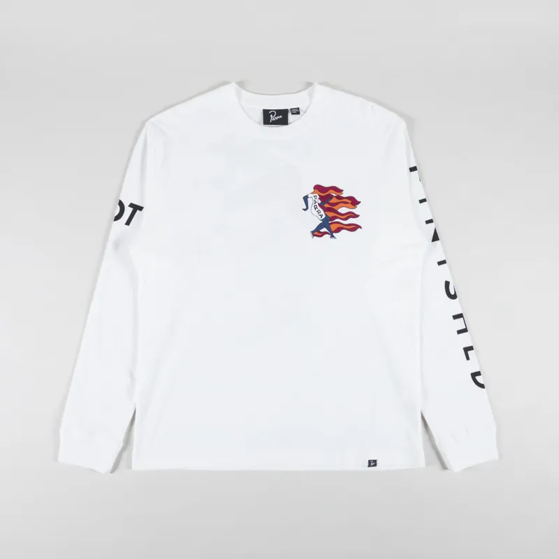 By Parra Not Finished Long Sleeve T Shirt White-1