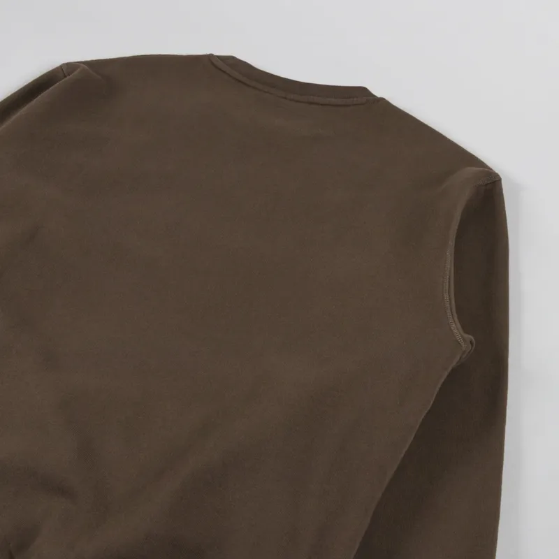 By Parra Weird Trad Logo Crewneck Sweatshirt Brown-3