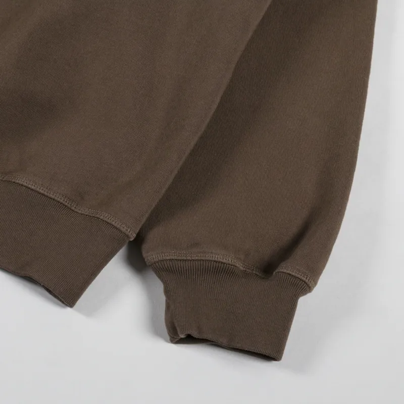 By Parra Weird Trad Logo Crewneck Sweatshirt Brown-7