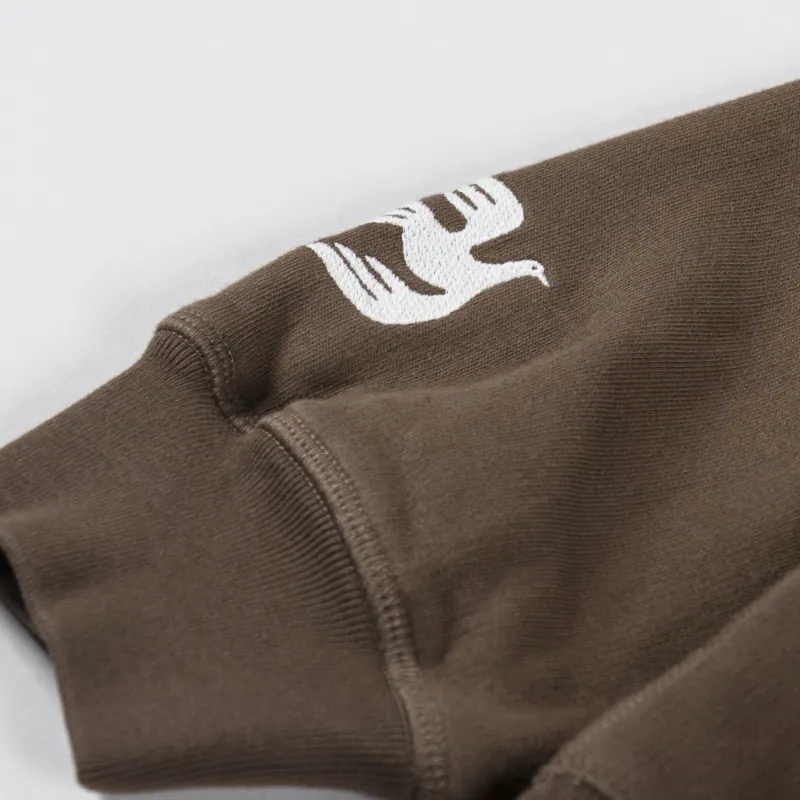 By Parra Weird Trad Logo Crewneck Sweatshirt Brown-5