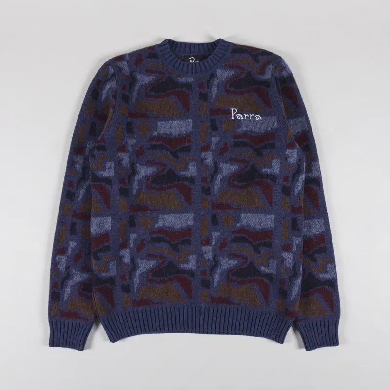 By Parra Repeat Ftp Booster Knitted Pullover Blue